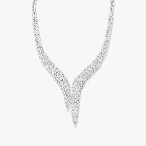 Dazzling Regal Diamond Necklace Set