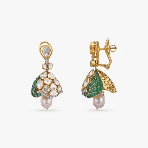 Majestic Bloom Diamond Jhumka Earrings