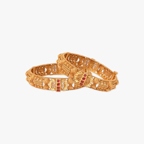 Sacred Spark Gold Bangles