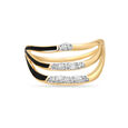 14 KT Yellow Gold Tiered Medley Diamond Ring,,hi-res image number null