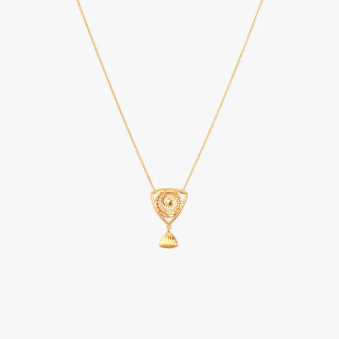 Shell Swirl Gold Necklace