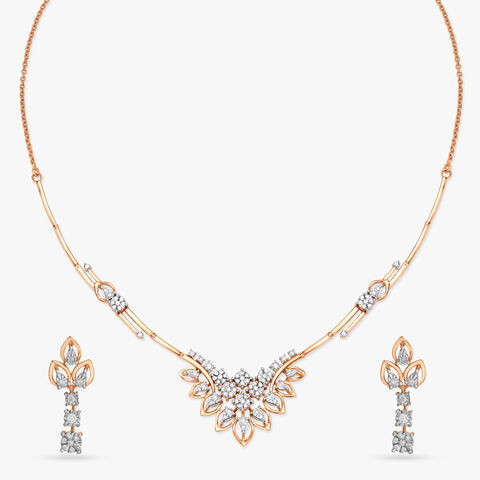 Festive Splendor Diamond Necklace Set