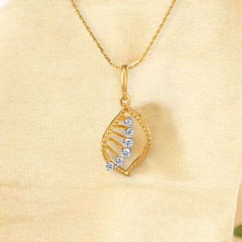 Twilight Leaf Diamond Pendant