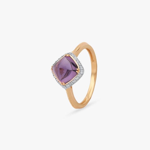 Violet Aura Diamond Ring
