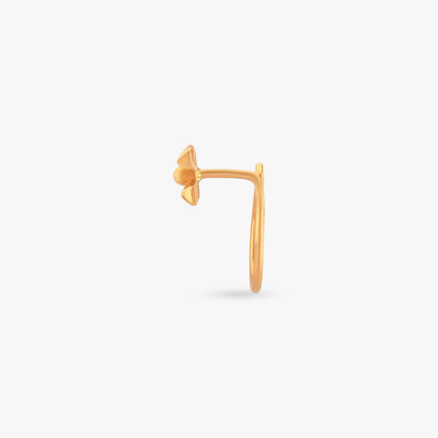 Petal Twist Gold Nose Pin