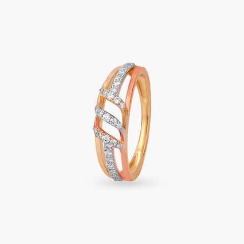 Woven Spark Diamond Finger Ring