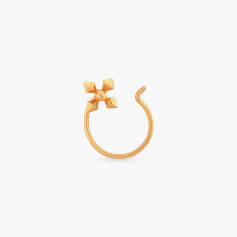 Petal Twist Gold Nose Pin