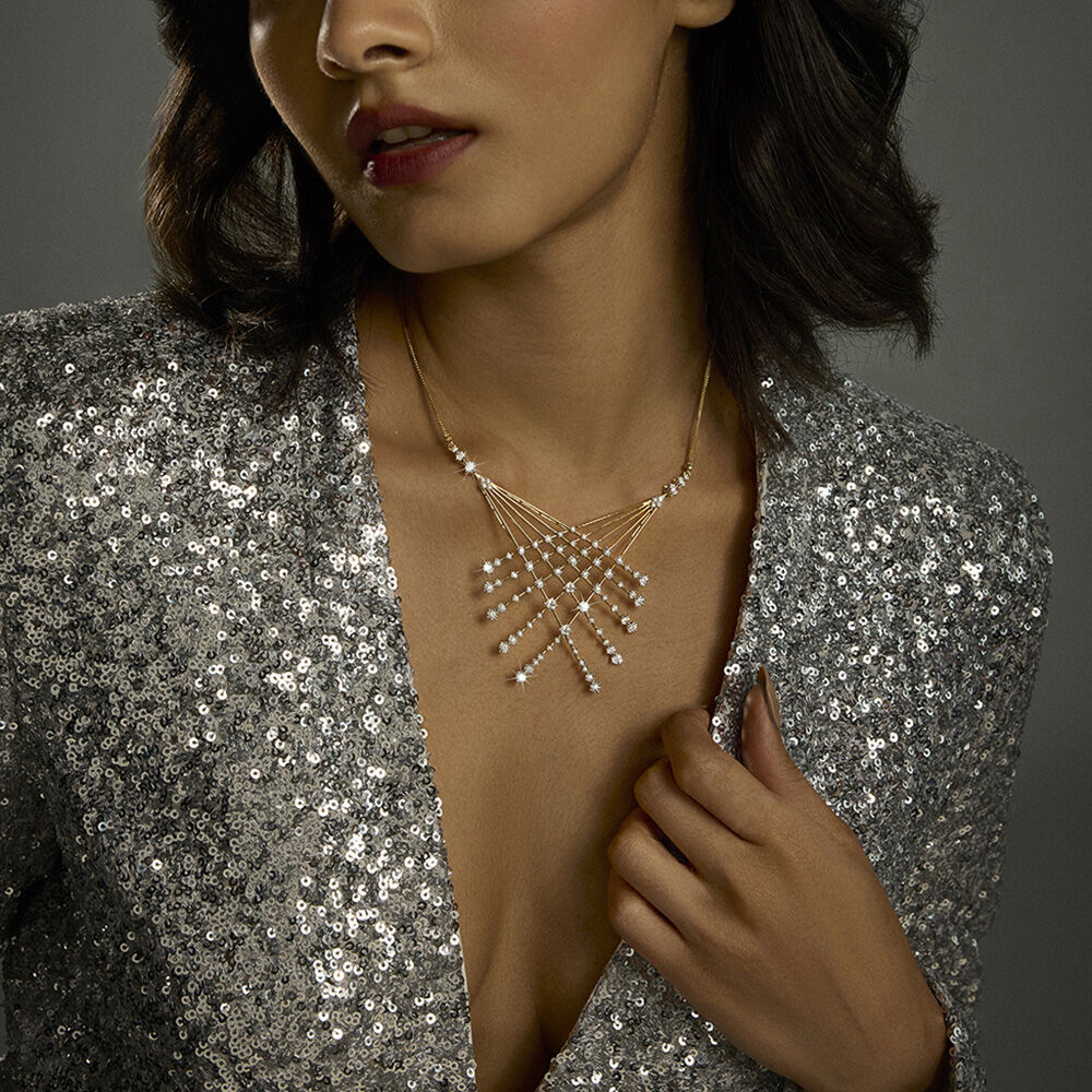 ★MIDNIGHT MOMENT.★ two line necklace gold Midnight Necklace – Twojeys