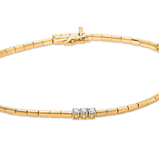 14KT Yellow Gold Diamond Bracelet,,hi-res image number null
