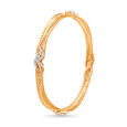 14 KT Yellow Gold Sophisticated Bangle,,hi-res image number null