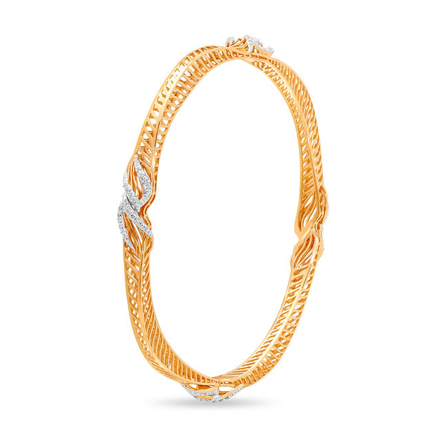 14 KT Yellow Gold Sophisticated Bangle,,hi-res image number null