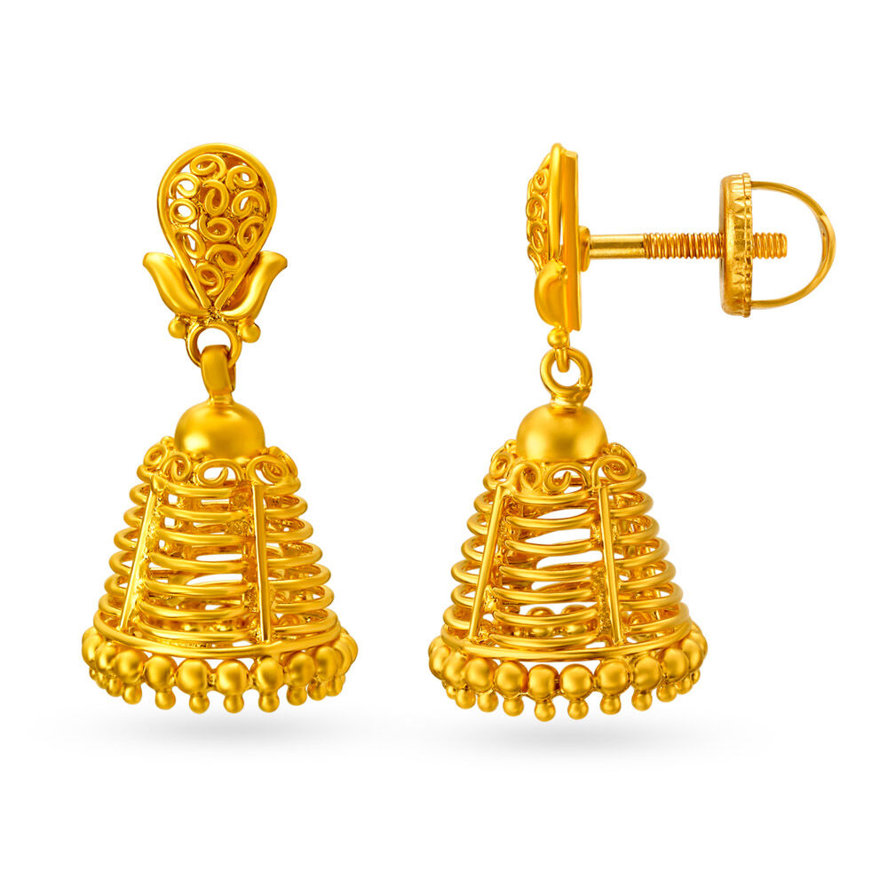 Jali gold jhumka cheap