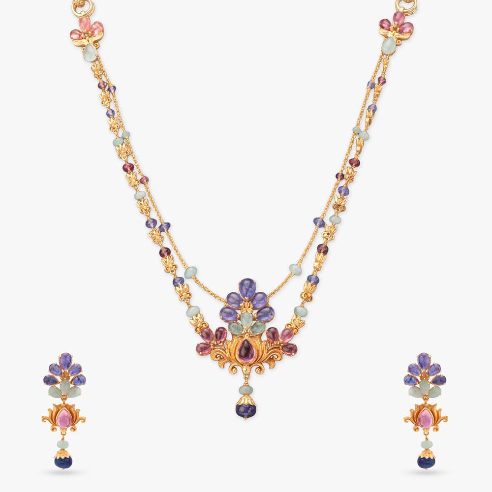 Petal Lightfall Gold Necklace Set