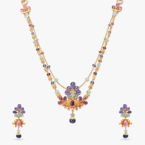 Petal Lightfall Gold Necklace Set