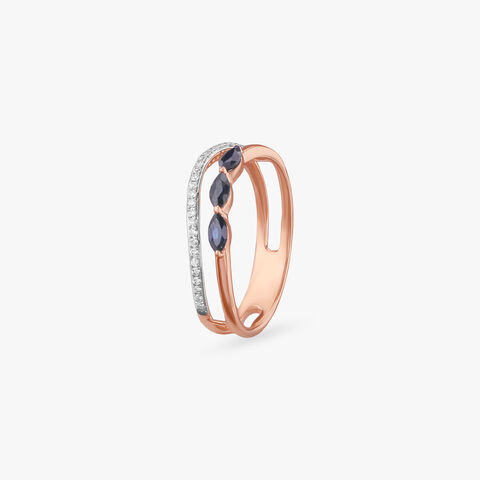 Midnight Cascade Diamond Ring