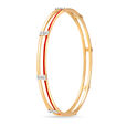 14 Karat Yellow Gold Impressive Diamond Bangle,,hi-res image number null