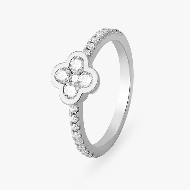 Pristine Flower Diamond Ring
