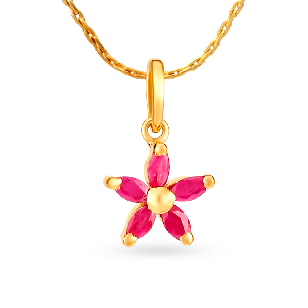 Ruby pendant clearance tanishq