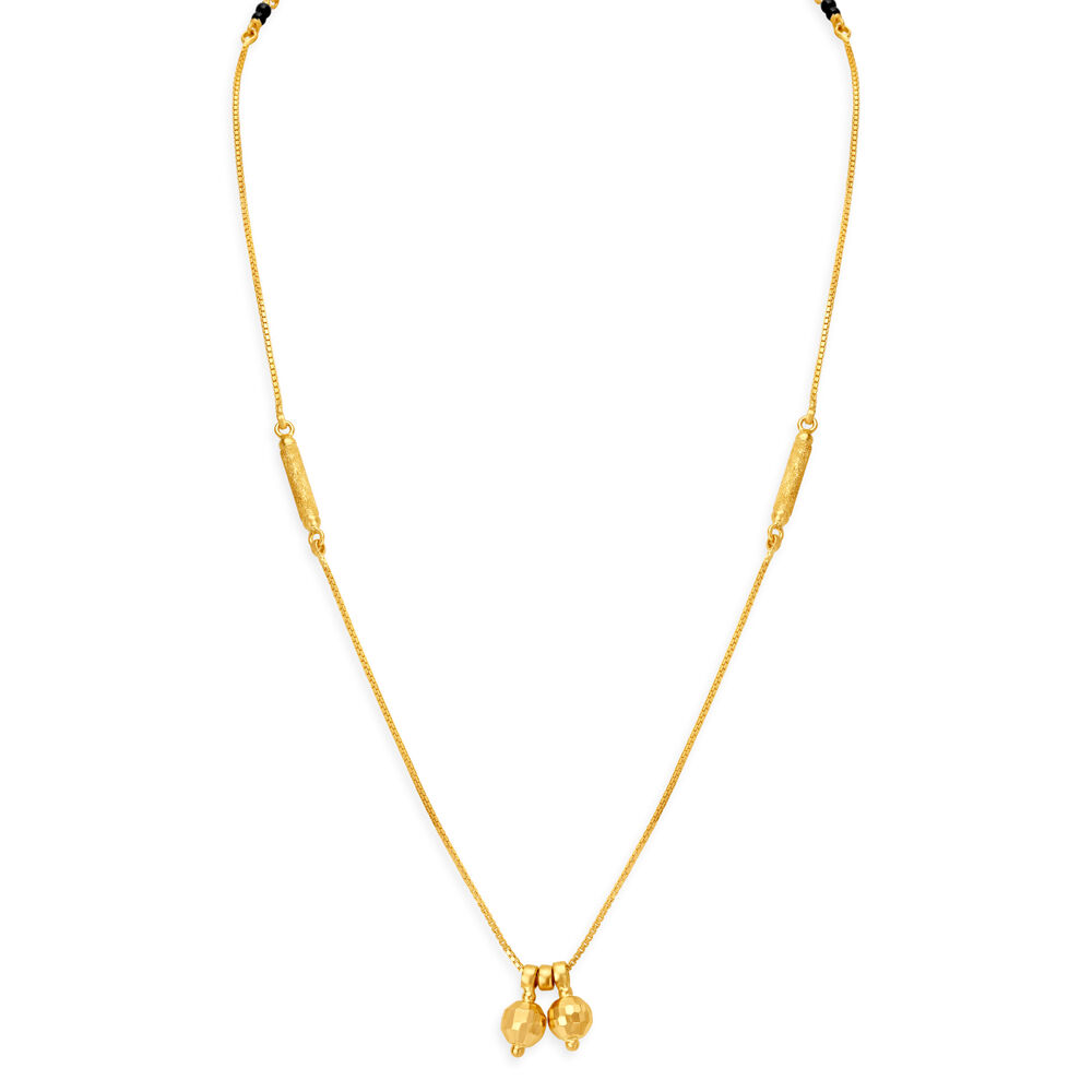 Gold black beads deals chains tanishq with price