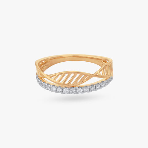 Sleek Spiral Diamond Ring alternate view 1
