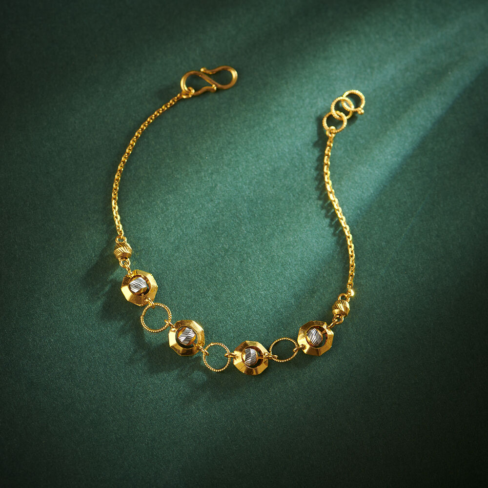 Buy 21 CM Gold Plated Guarantee Plain gold 4 Bangle