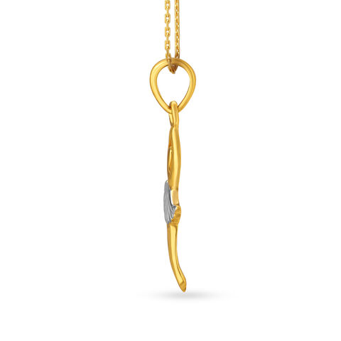 Gorgeous Yellow Gold Ballerina Pendant
