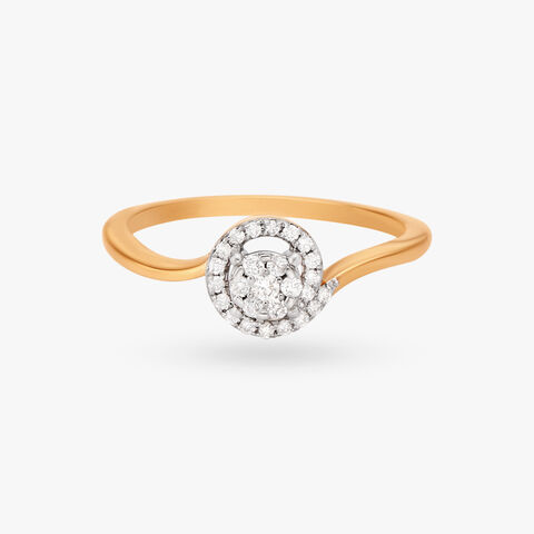 Halo Diamond Finger Ring