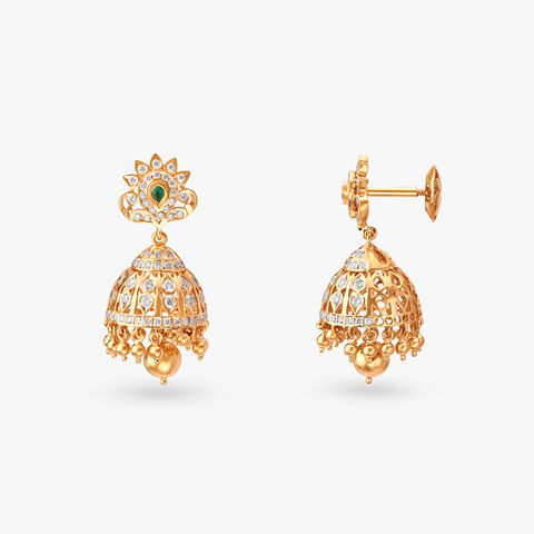 Regal Diamond Jhumka Earrings