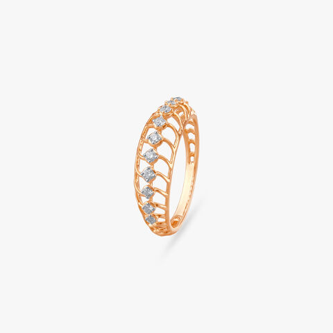 Gleaming Grid Diamond Ring