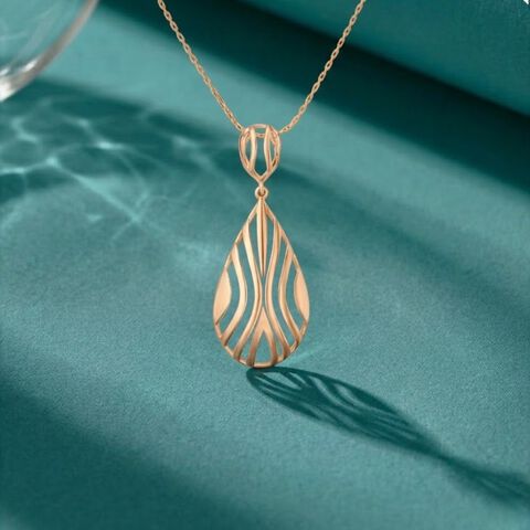 Fluid Rhythm Gold Pendant