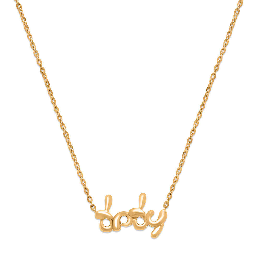 Gold baby best sale necklace