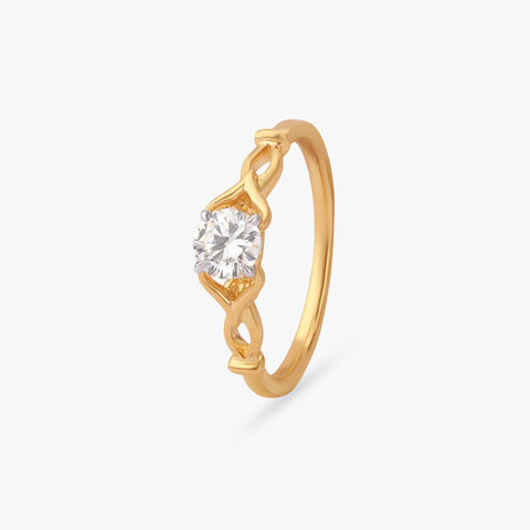 Willow Embrace Solitaire Ring