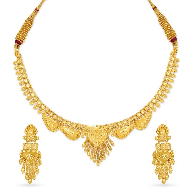 Romantic Gold Necklace Set for the Bengali Bride,,hi-res image number null