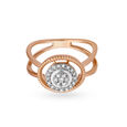 Stunning 18 Karat White And Rose Gold And Diamond Finger Ring,,hi-res image number null