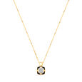 18 KT Yellow Gold Abstract Glimmer Diamond Pendant with Chain,,hi-res image number null