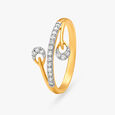 Dainty Crossover Diamond Ring,,hi-res image number null
