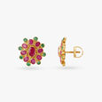 Botanical Opulence Ruby and Emerald Pendant with Chain and Earrings Set,,hi-res image number null