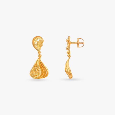 Mythical Embrace Gold Drop Earrings