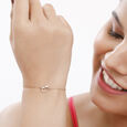 14 KT Yellow Gold Piece of Heart Diamond Bracelet,,hi-res image number null