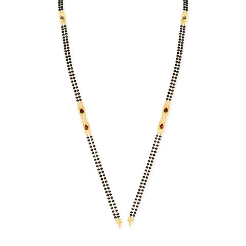 Carved Gold and Enamel Mangalsutra