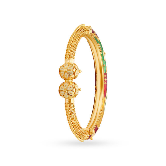 Colourful Royal Gold Bangle,,hi-res image number null