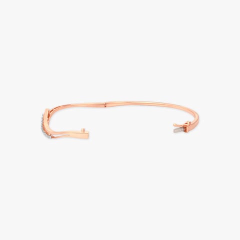 Double Arc Diamond Bangle