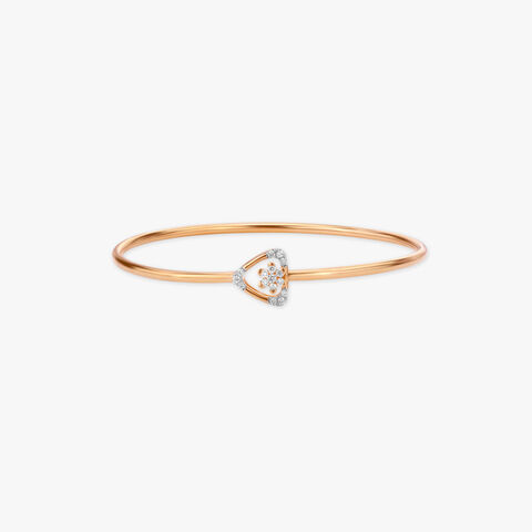 Triangle Bloom Diamond Bangle