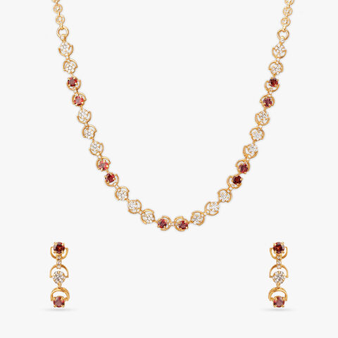 Vintage Grace Open Polki Necklace Set