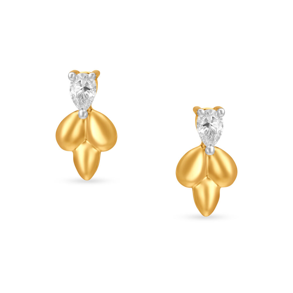 Gold earrings for baby deals girl in indian tanishq