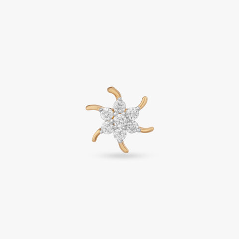 Starlit Bloom Diamond Nose Pin