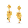 Breath-taking Floral Motif Gold Necklace Set,,hi-res image number null