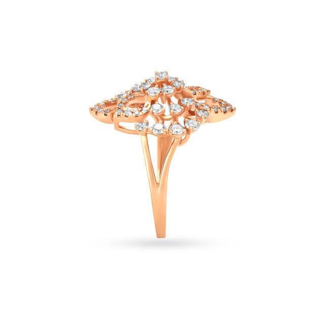Vibrant Floral Rose Gold Finger Ring,,hi-res image number null