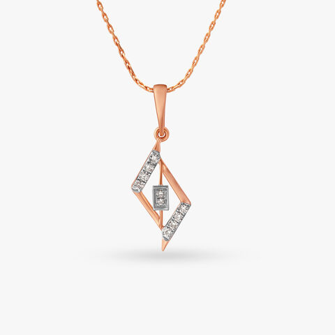 Contemporary Grace Diamond Pendant