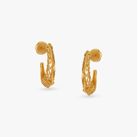 Timeless Vines Gold Hoop Earrings